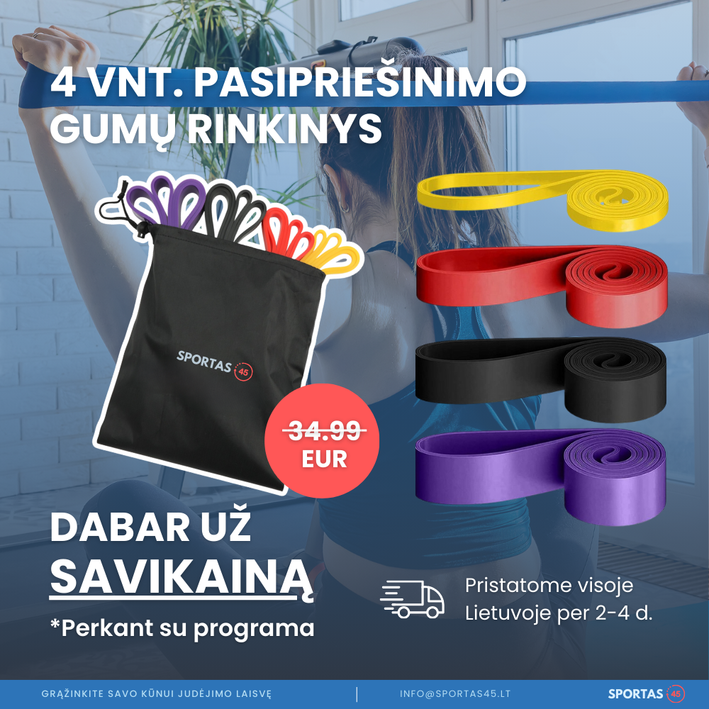 Jėgos Treniruočių Programa su Pasipriešinimo Gumomis