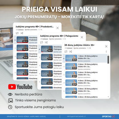 28 Dienų Judėjimo Iššūkis! 45+ Amžiaus Žmonėms – Vasaros Grupė