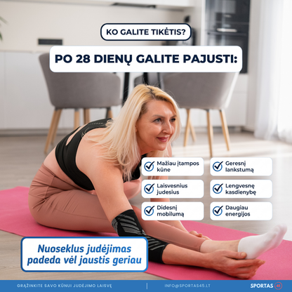 28 Dienų Judėjimo Iššūkis 45+ Amžiaus Žmonėms | Rugsėjo 7 d.