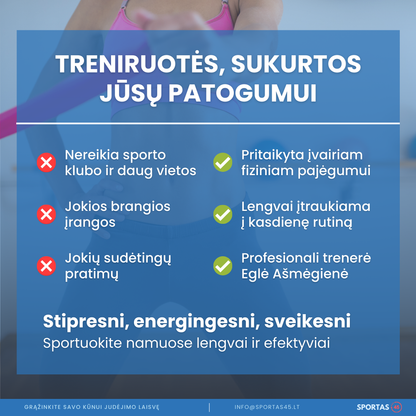 Jėgos Treniruočių Programa su Pasipriešinimo Gumomis