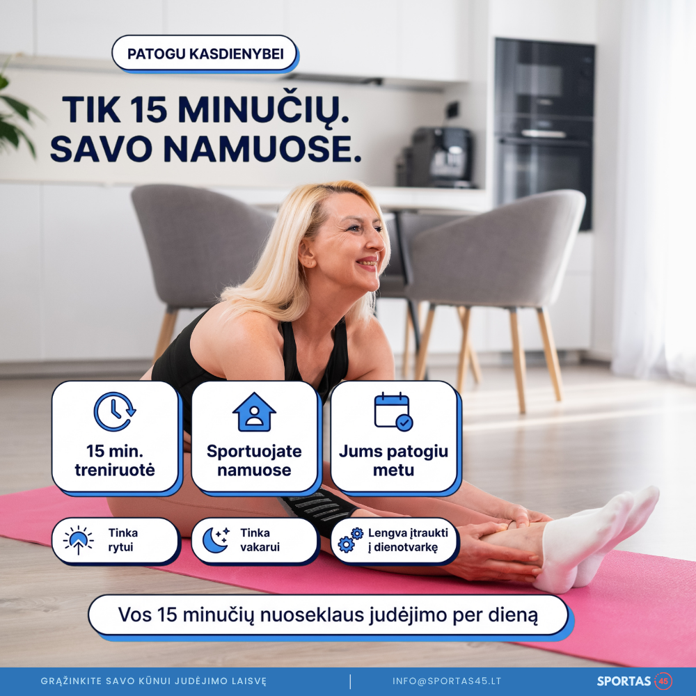 28 Dienų Judėjimo Iššūkis 45+ Amžiaus Žmonėms | Rugsėjo 7 d.