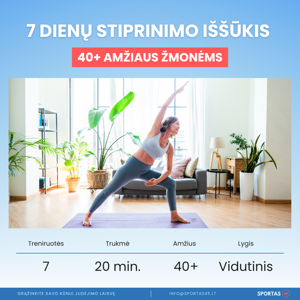 7 Dienų Kūno Stiprinimo Iššūkis 40+ Moterims
