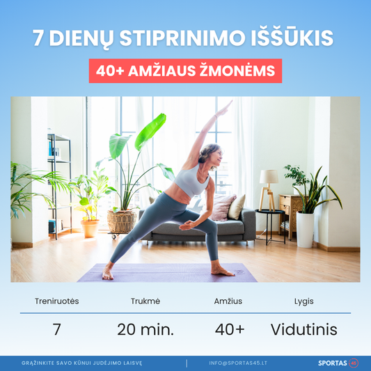 7 Dienų Kūno Stiprinimo Iššūkis 40+ Moterims