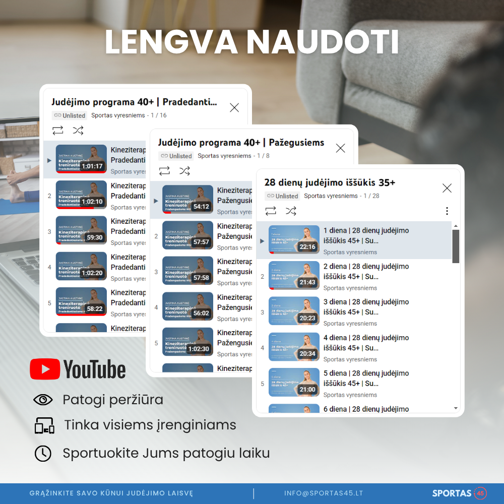 Nugalėkite Nugaros Skausmą – 16 Dienų Kineziterapinė Programa