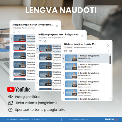 Nugalėkite Nugaros Skausmą – 16 Dienų Kineziterapinė Programa