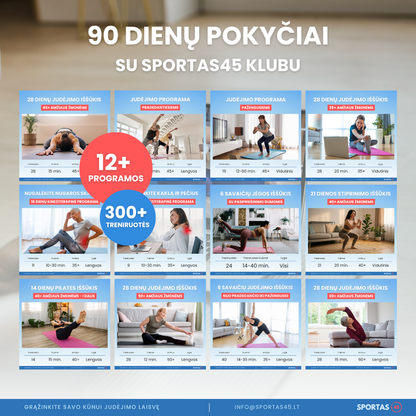 28 Dienų Judėjimo Iššūkis 45+ Amžiaus Žmonėms | Vasaros Grupė