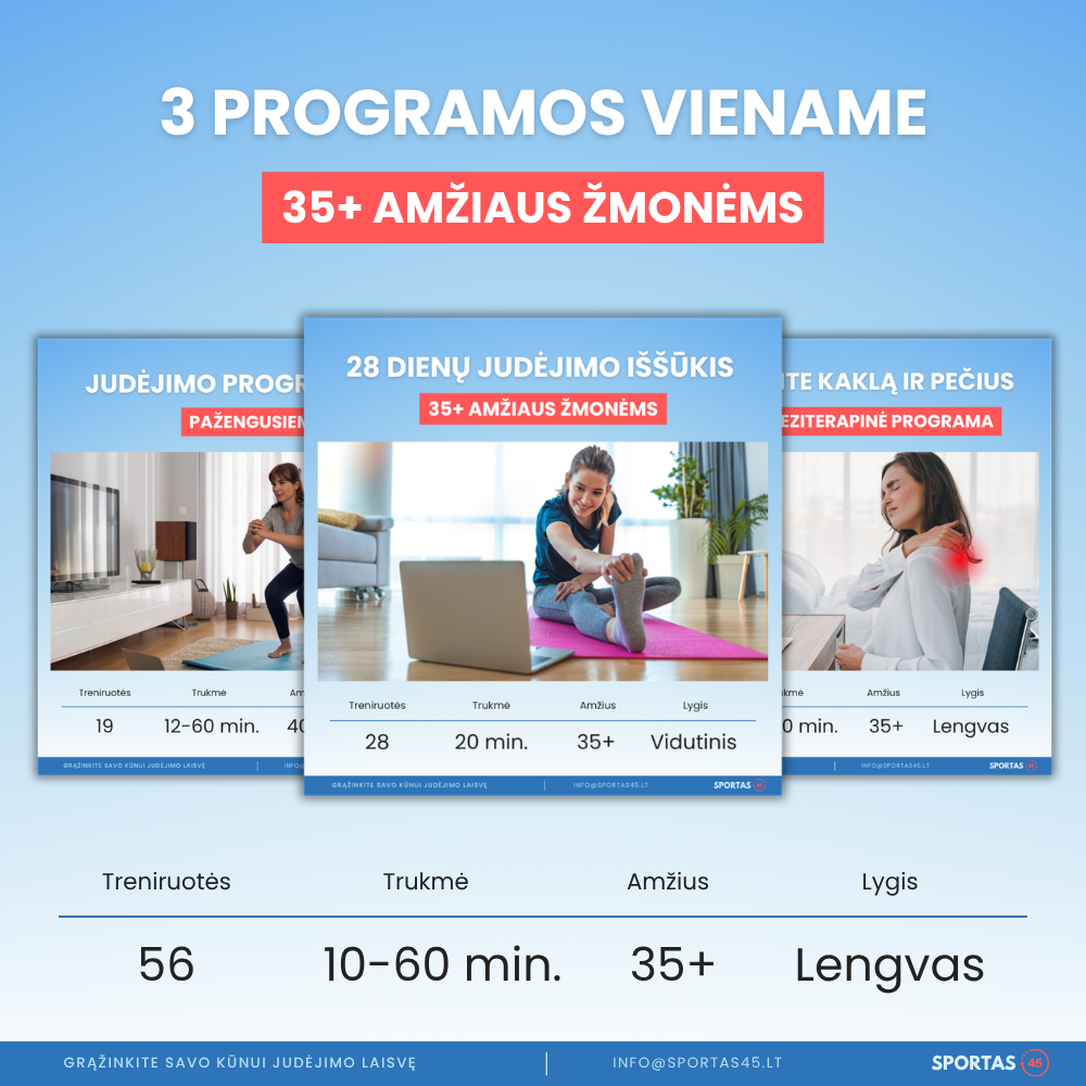 3 Programos Viename – 56 Treniruotės 35+