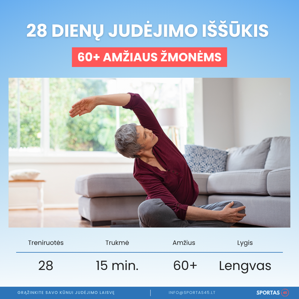 28 Dienų Judėjimo Iššūkis 60+ Amžiaus Žmonėms