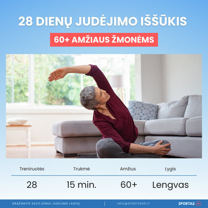 28 Dienų Judėjimo Iššūkis 60+ Amžiaus Žmonėms
