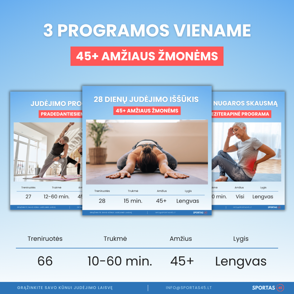 3 Programos Viename – 66 Treniruotės 45+