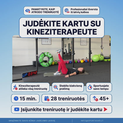 28 Dienų Judėjimo Iššūkis 45+ Amžiaus Žmonėms | Rugsėjo 7 d.